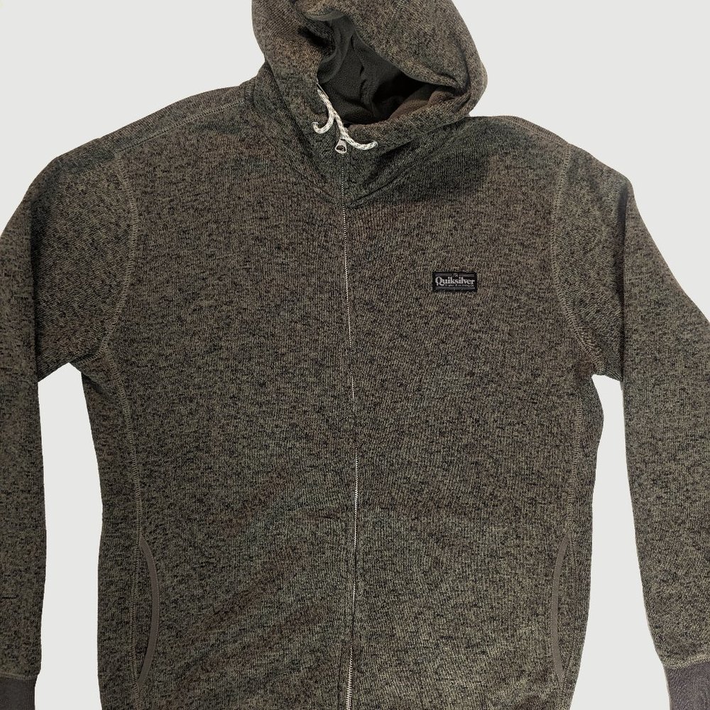 Quicksilver Center Zip Keller Hoodie Sz XXl Sage Green Surf Hike